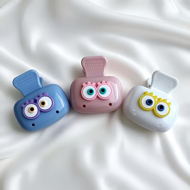 Toothbrush Holder Set - 3 pieces of cute eye-shaped toothbrush
