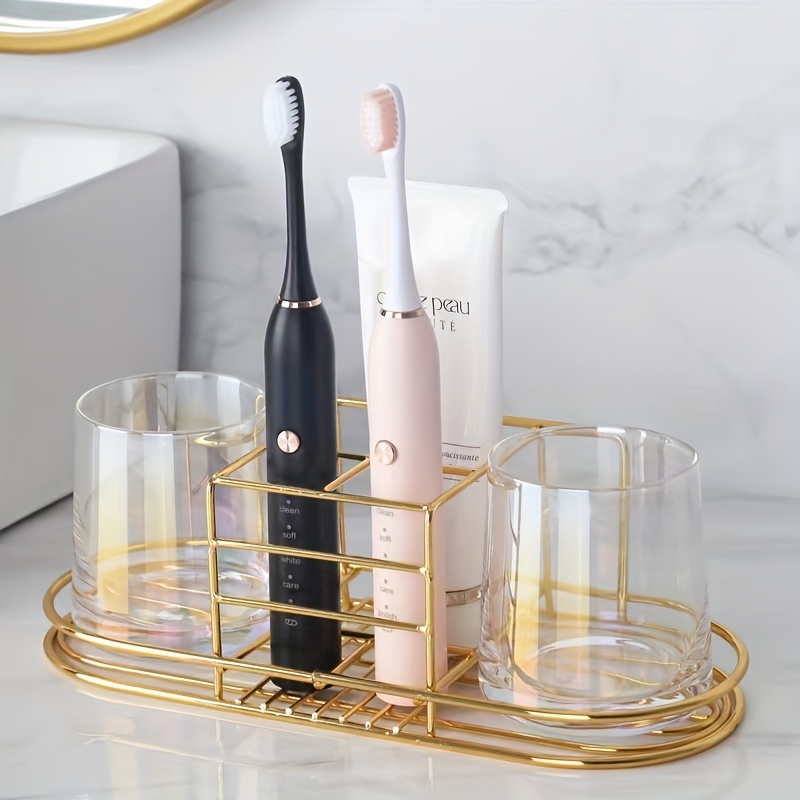 Toothbrush Holder Set - Durable Toothbrush Holder,Toothpaste rack,Tooth Cup Set