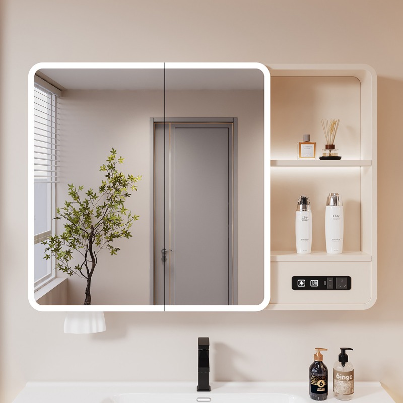 Home Bathroom Shelf - Modern Decorations Bathroom Cabinet Organizer Mirror
