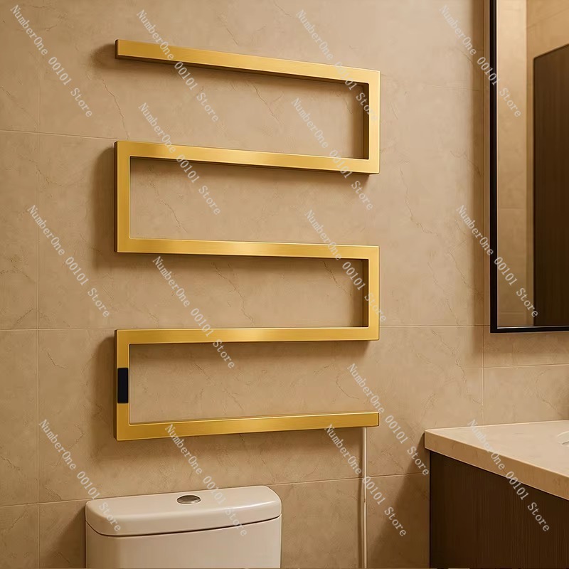 Home Hardware Bathroom Accessories - Modern Electric Gold Towel Warmer Kit