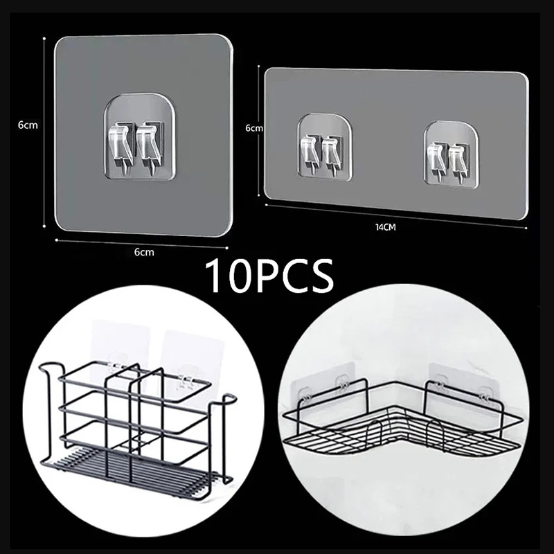 Zara Home Bathroom - 10-50pcs Transparent Self Adhesive Hooks Hanging
