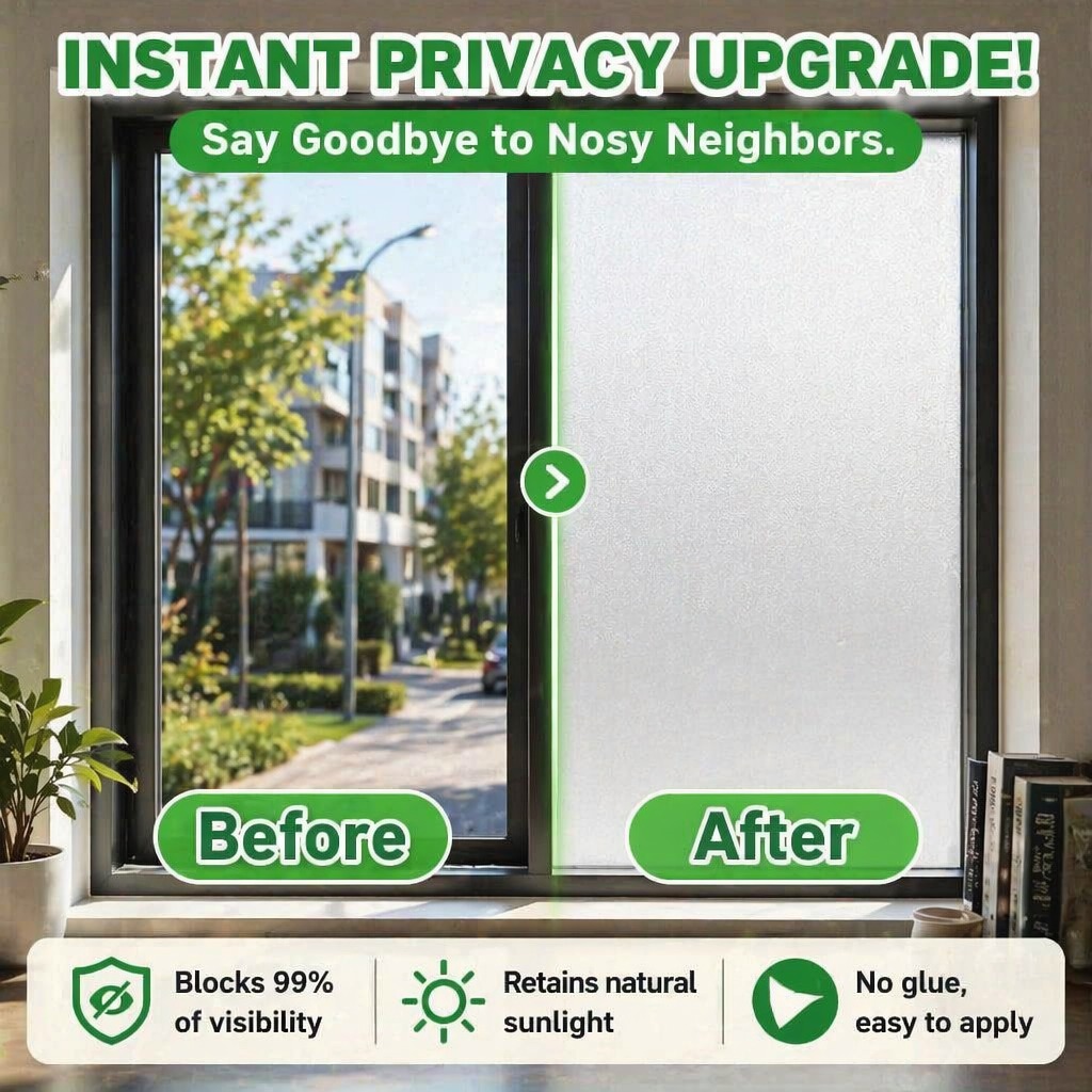 Frosted Privacy Window Film Tr - Home Bathroom Glass review and price