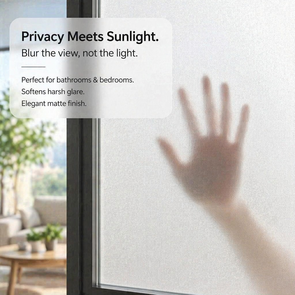 Frosted Privacy Window Film Tr - Home Bathroom Glass review and price