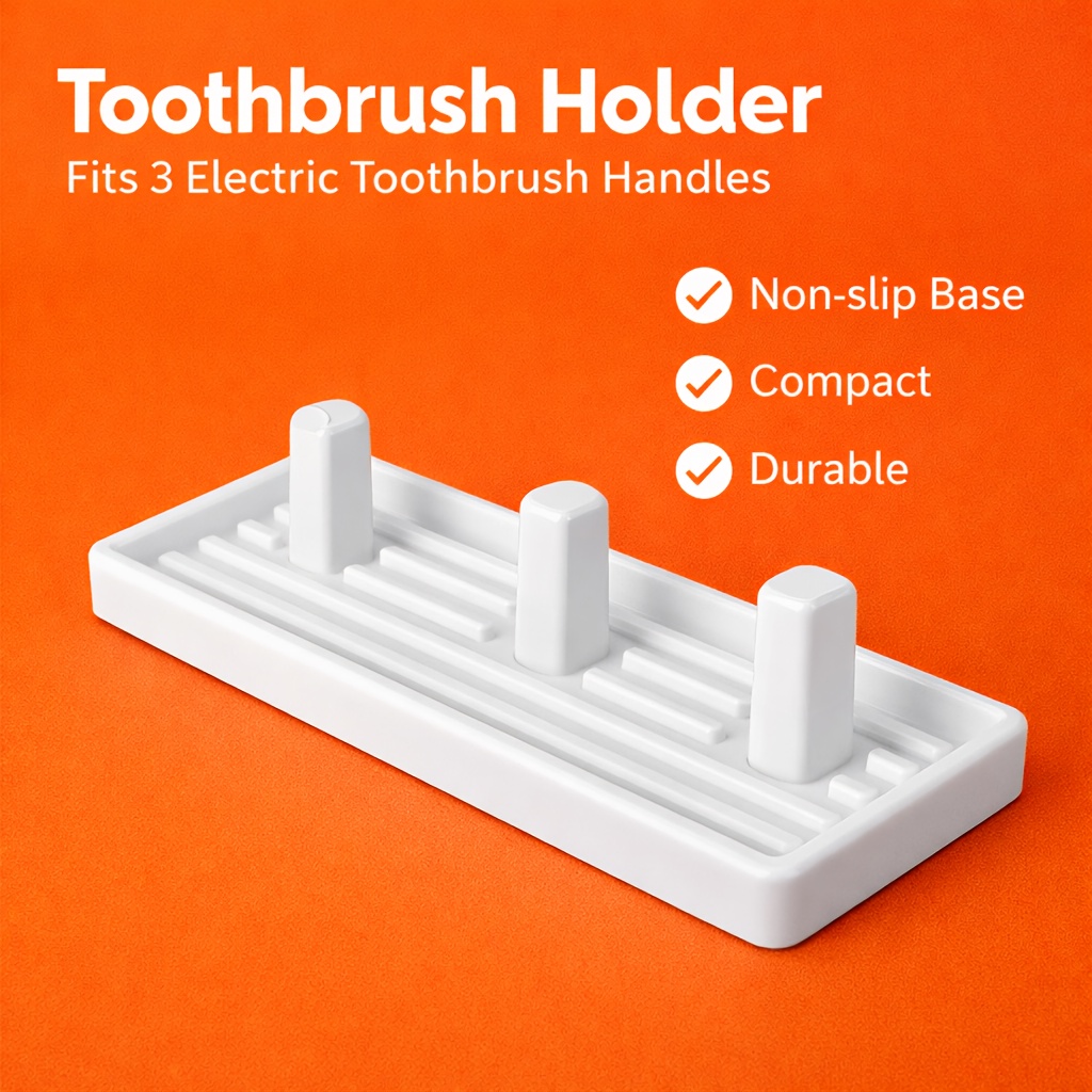 3-Slot Plastic Toothbrush Hold - Toothbrush Holder Set review and price