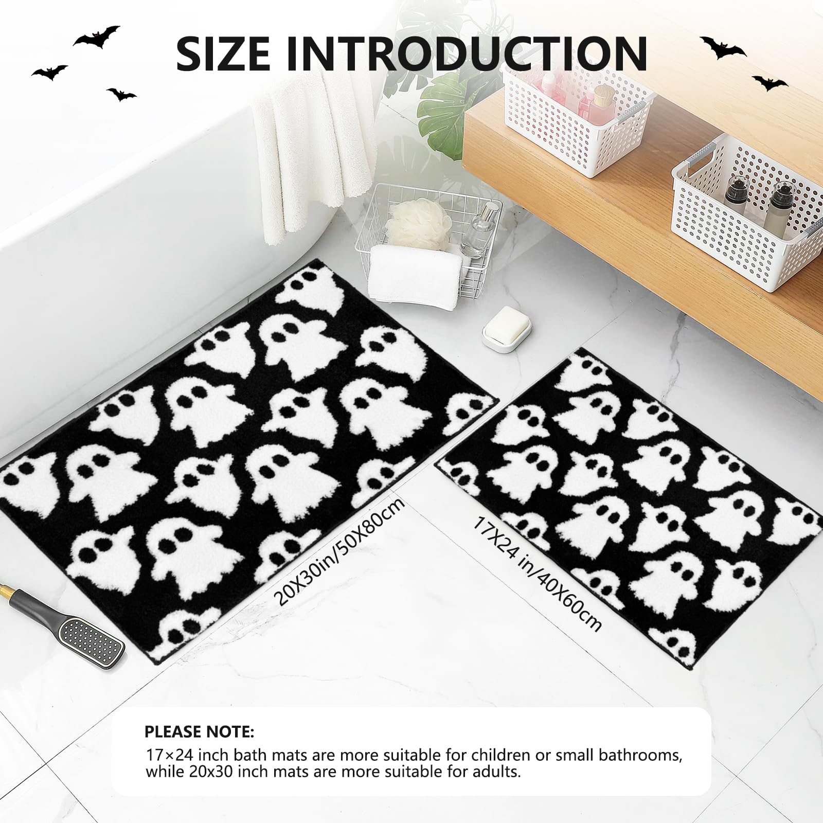 VIKAMA Halloween Ghost Bath Ma - Zara Home Bathroom Rug review and price