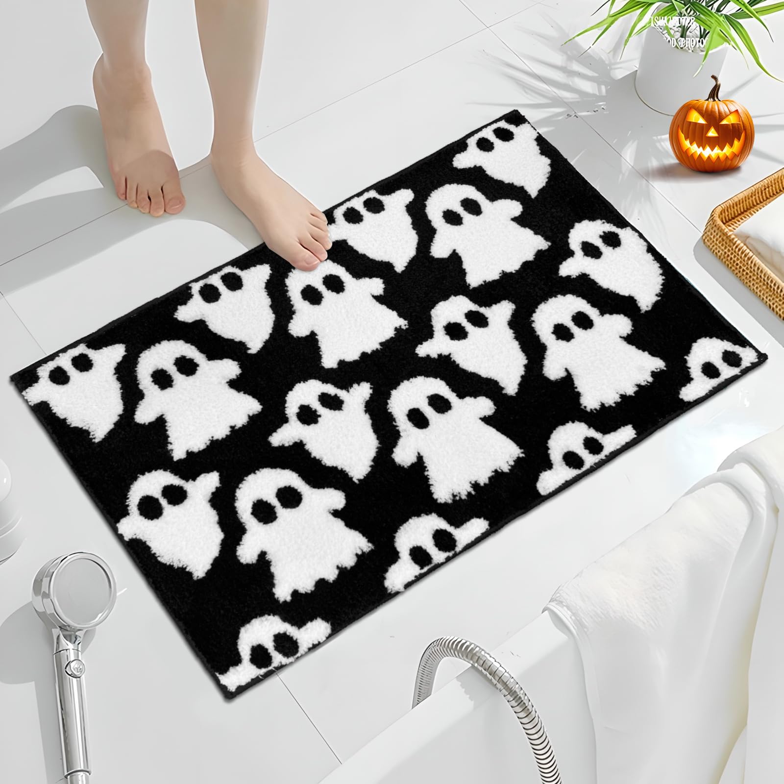 VIKAMA Halloween Ghost Bath Ma - Zara Home Bathroom Rug review and price