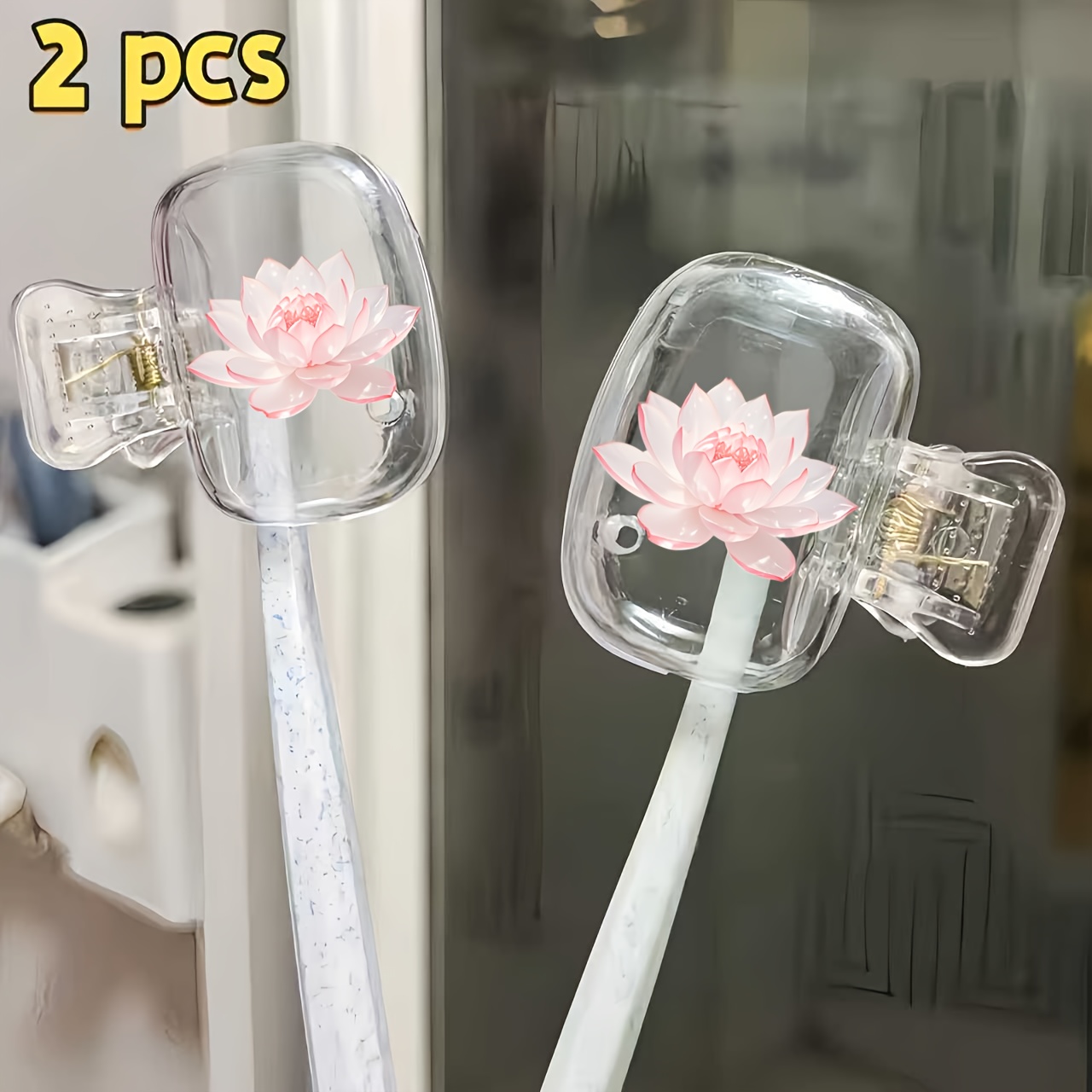 Beautiful Lotus 2pcs Toothbrus - Toothbrush Holder Set review and price