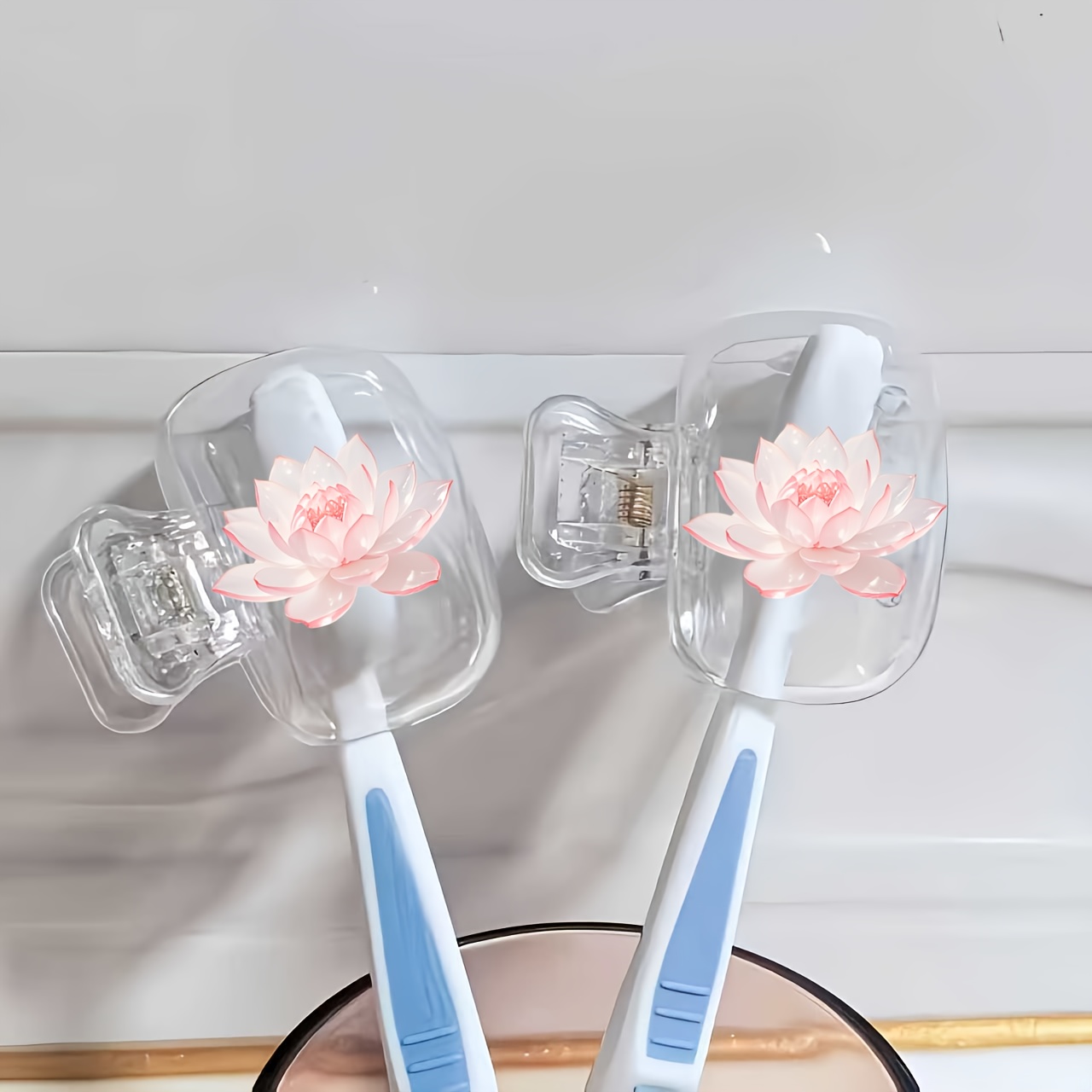 Beautiful Lotus 2pcs Toothbrus - Toothbrush Holder Set review and price