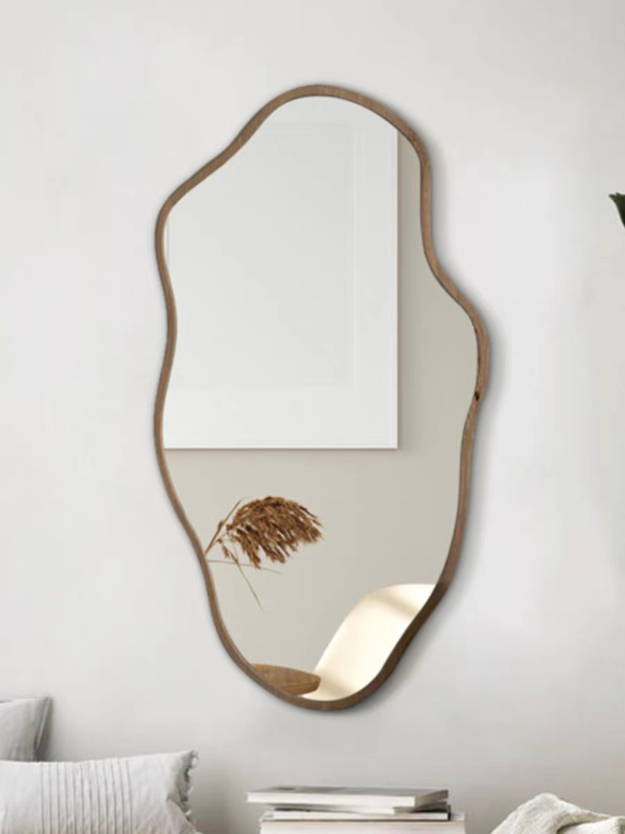 Irregular Asymmetrical Wooden  - Home Bathroom Glass review and price