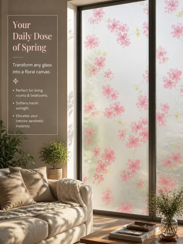 Frosted Privacy Window Film Tr - Home Bathroom Glass review and price