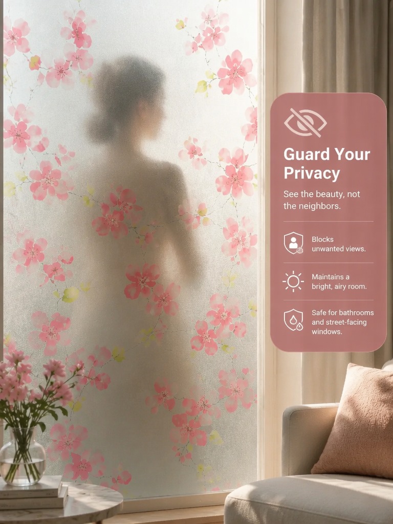 Frosted Privacy Window Film Tr - Home Bathroom Glass review and price