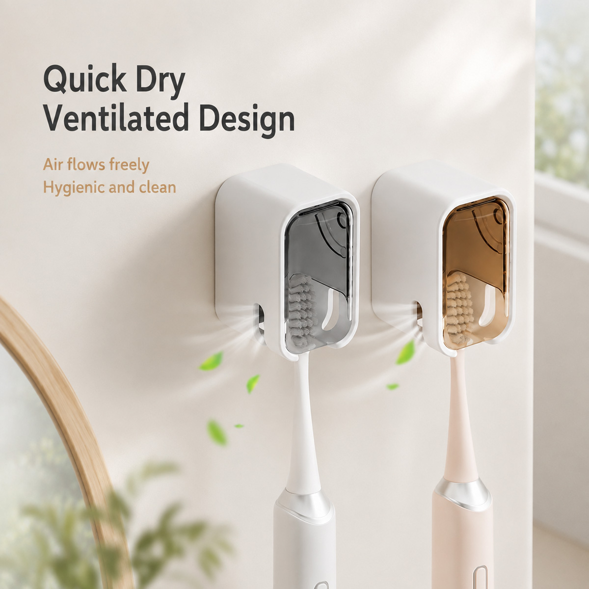 1/2PCS Wall Mounted Toothbrush - Toothbrush Holder Set review and price