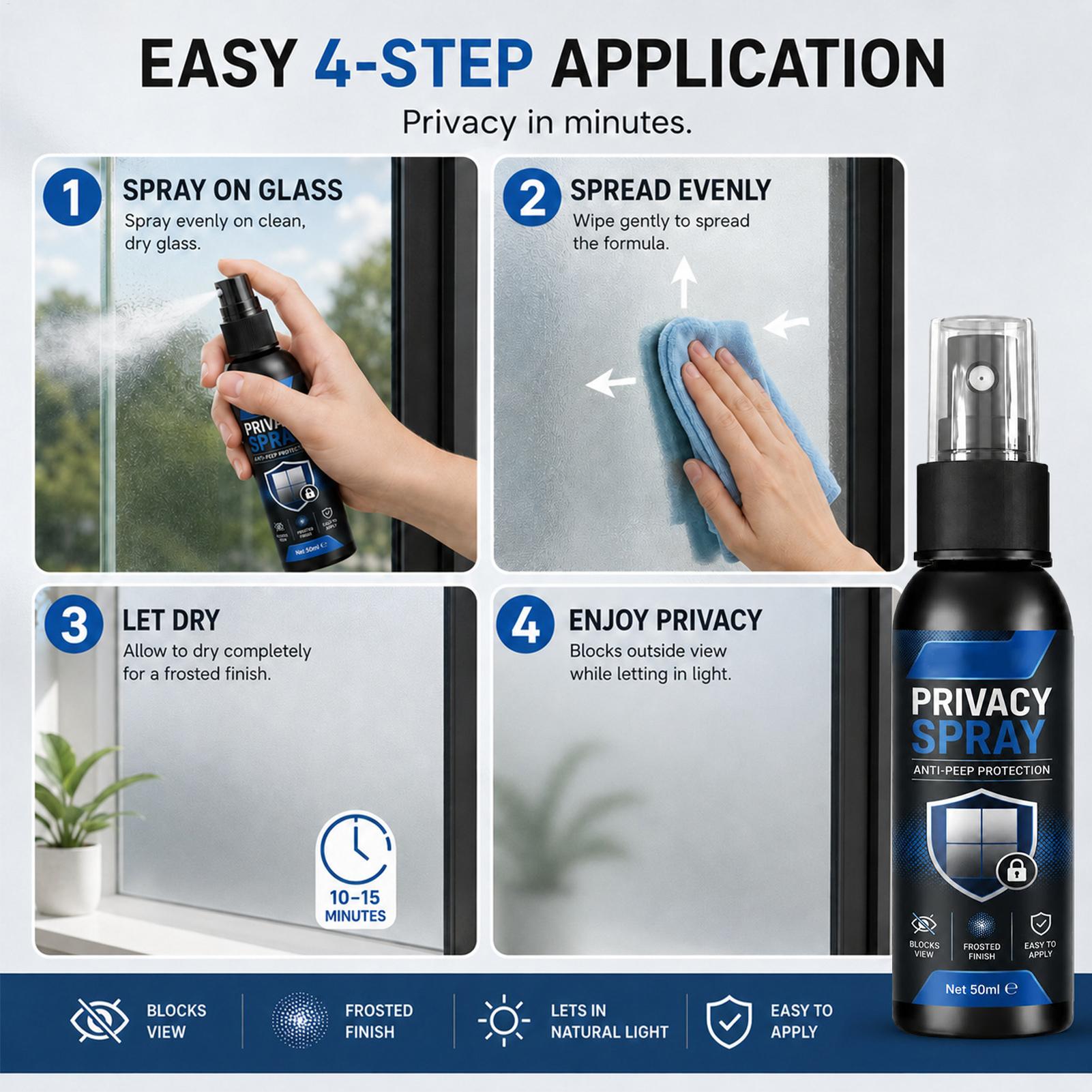 50ml Glass Frosting Spray Priv - Home Bathroom Glass review and price