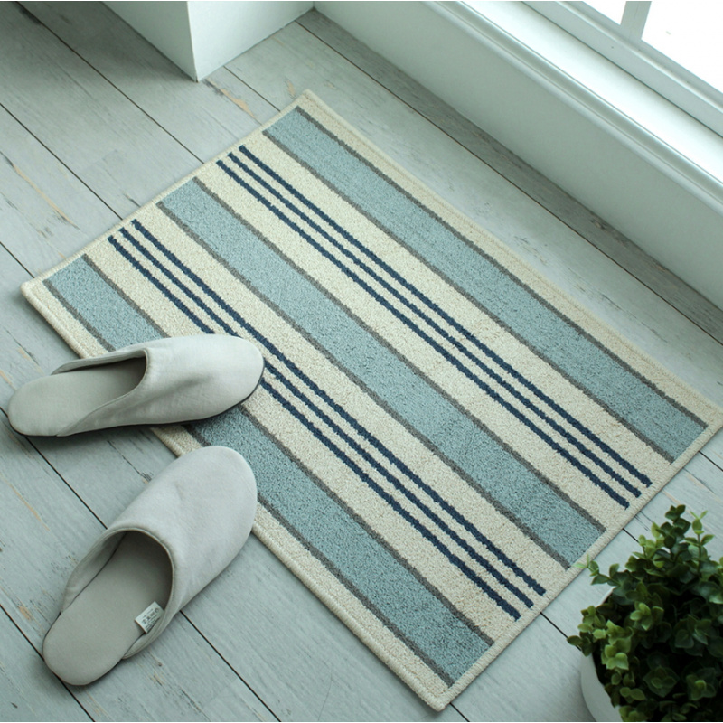 VIKAMA Korean Minimalist Strip - Zara Home Bathroom Rug review and price