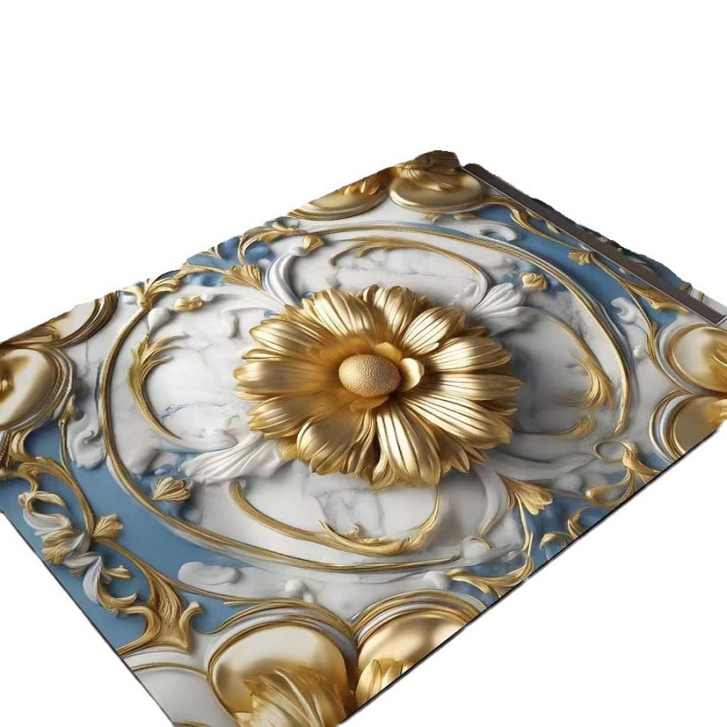 VIKAMA Light Luxury Lotus Bath - Zara Home Bathroom Rug review and price